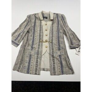 Tori Alexander Vintage Waistcoat Blouse NWT Size 14 Shoulder Pads Retro
